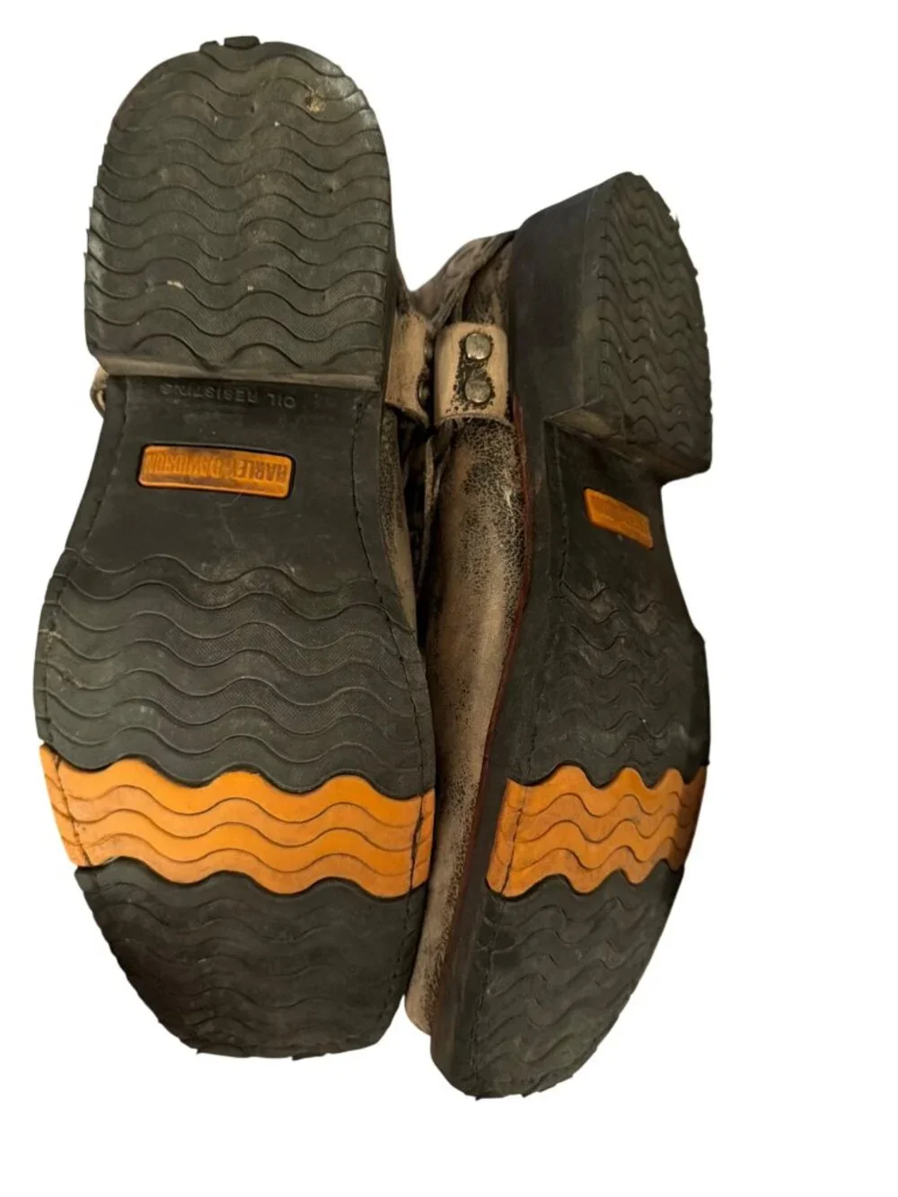 Harley Davidson Mens Rory Skull Strap Pull-on Harness Moto Boots Size 9 Leather